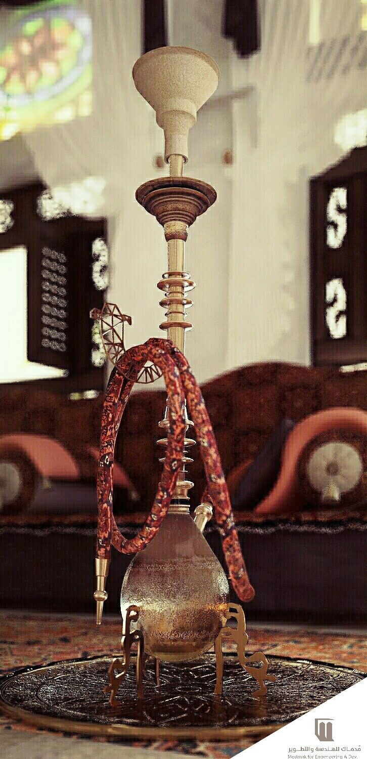 Traditional Old Style Yemeni Hookah 3D model_14