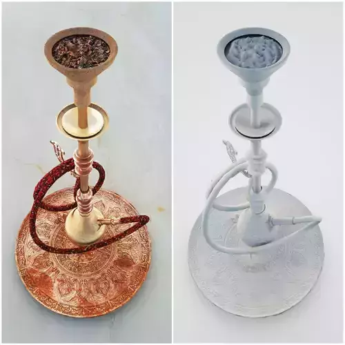 Traditional Old Style Yemeni Hookah 3D model