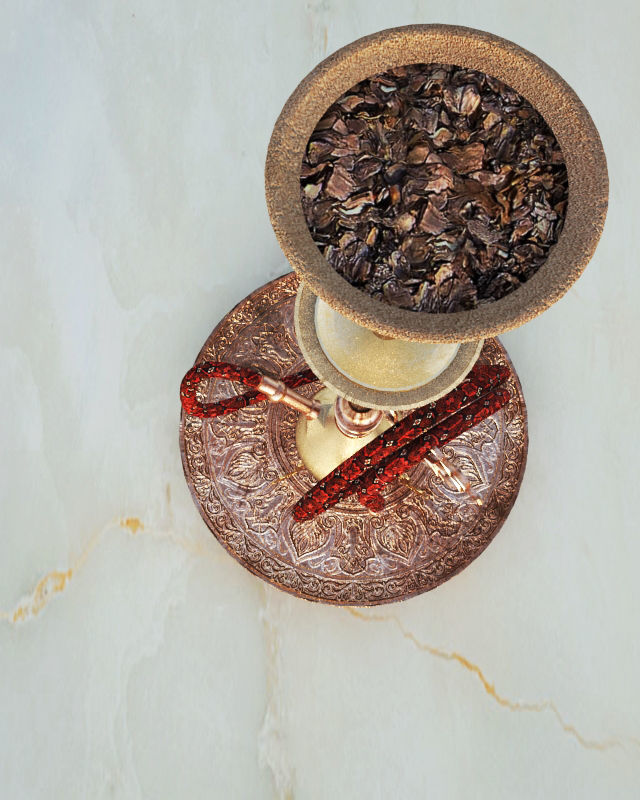 Traditional Old Style Yemeni Hookah 3D model_4