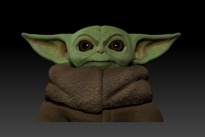baby yoda bust 3D print model