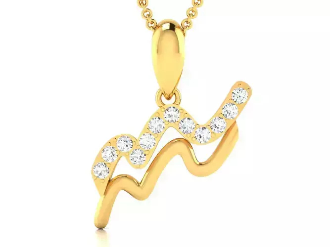 Women pendant 3dm render detail