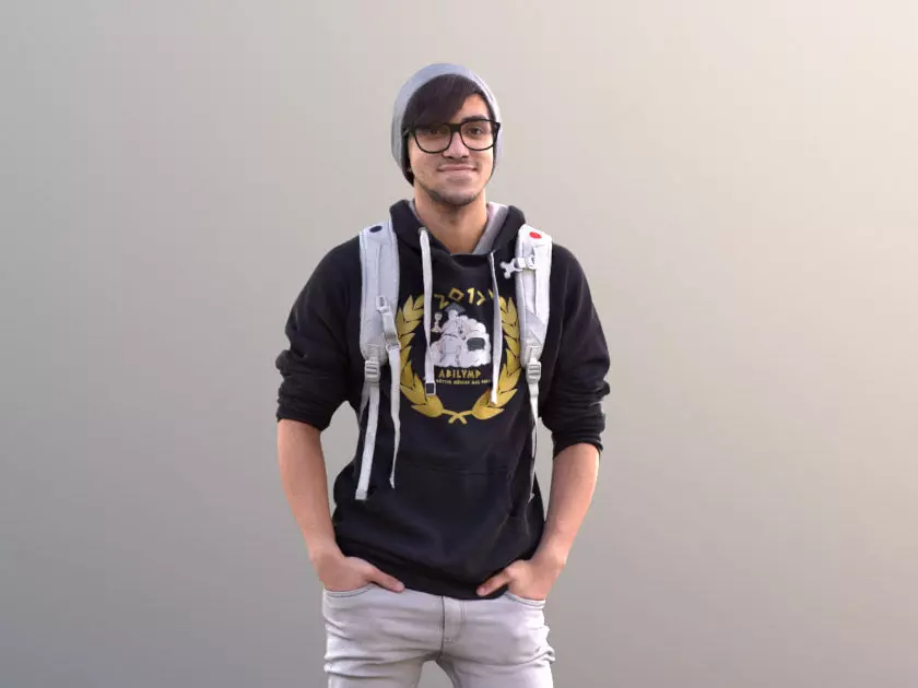 Clark 10748 - Standing Casual Guy Low-poly 3D model_0