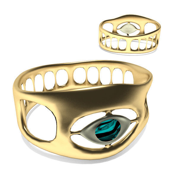 Ring all-seeing eye Free low-poly 3D model_3