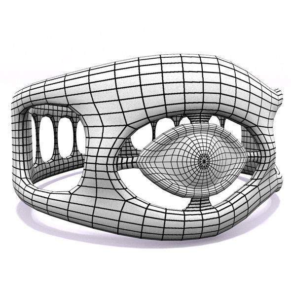 Ring all-seeing eye Free low-poly 3D model_2