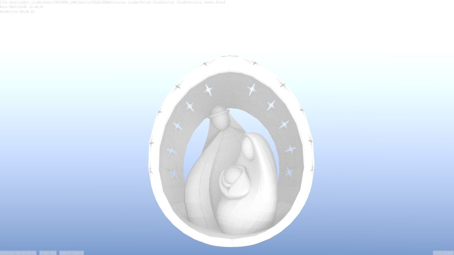 Nativity set 3D print model_1