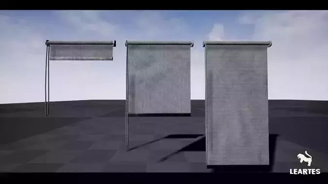 Window Blinds Shutter Gameready Optimized Low Poly 3D Model