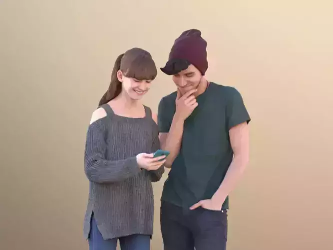 Lisa Clark 10729 - Standing Casual Teenagers