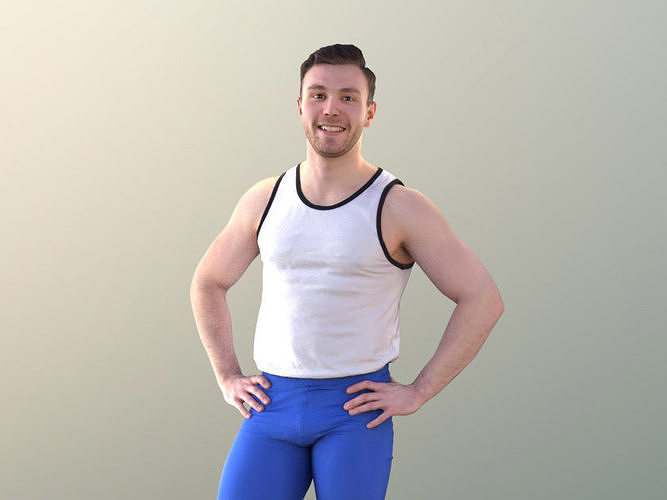 Robb 10722 - Standing Rower Low-poly 3D model