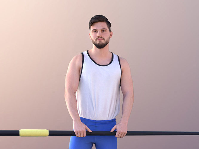 Rick 10720 - Standing Rower Low-poly 3D model