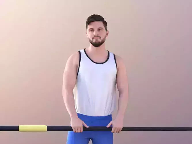 Rick 10720 - Standing Rower Low-poly 3D model