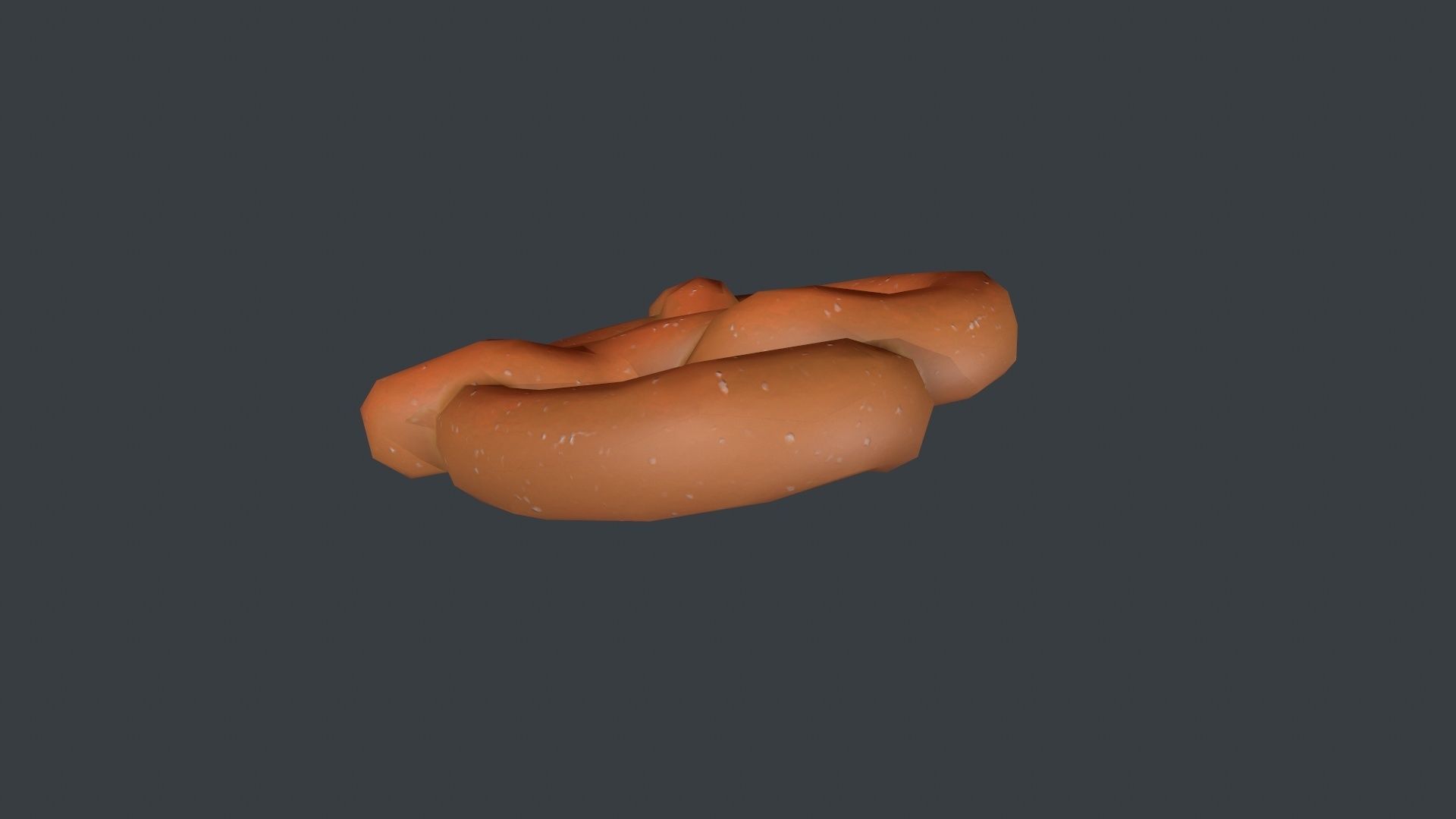 Low Poly Pretzel Low-poly 3D model_10