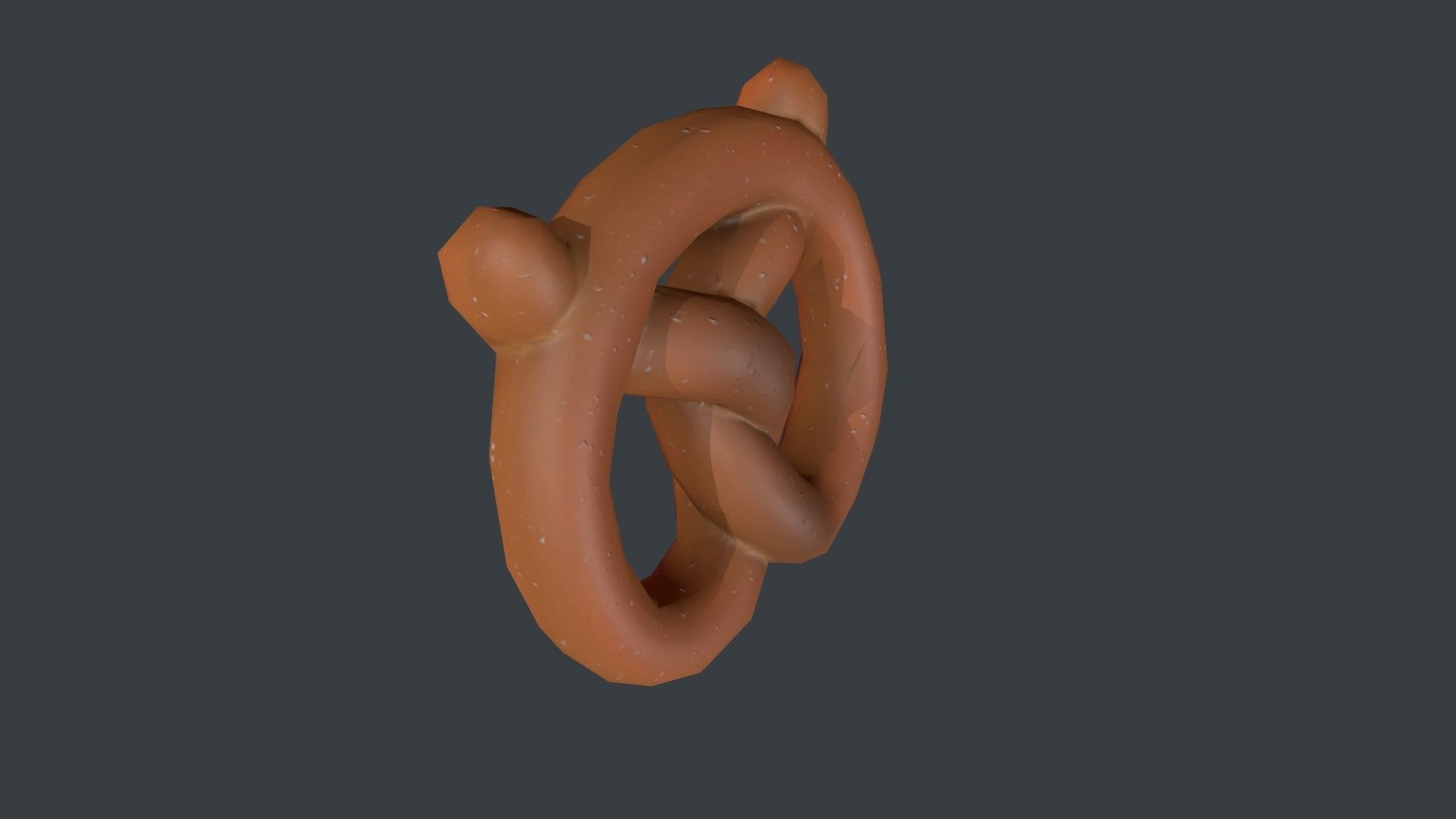 Low Poly Pretzel Low-poly 3D model_14