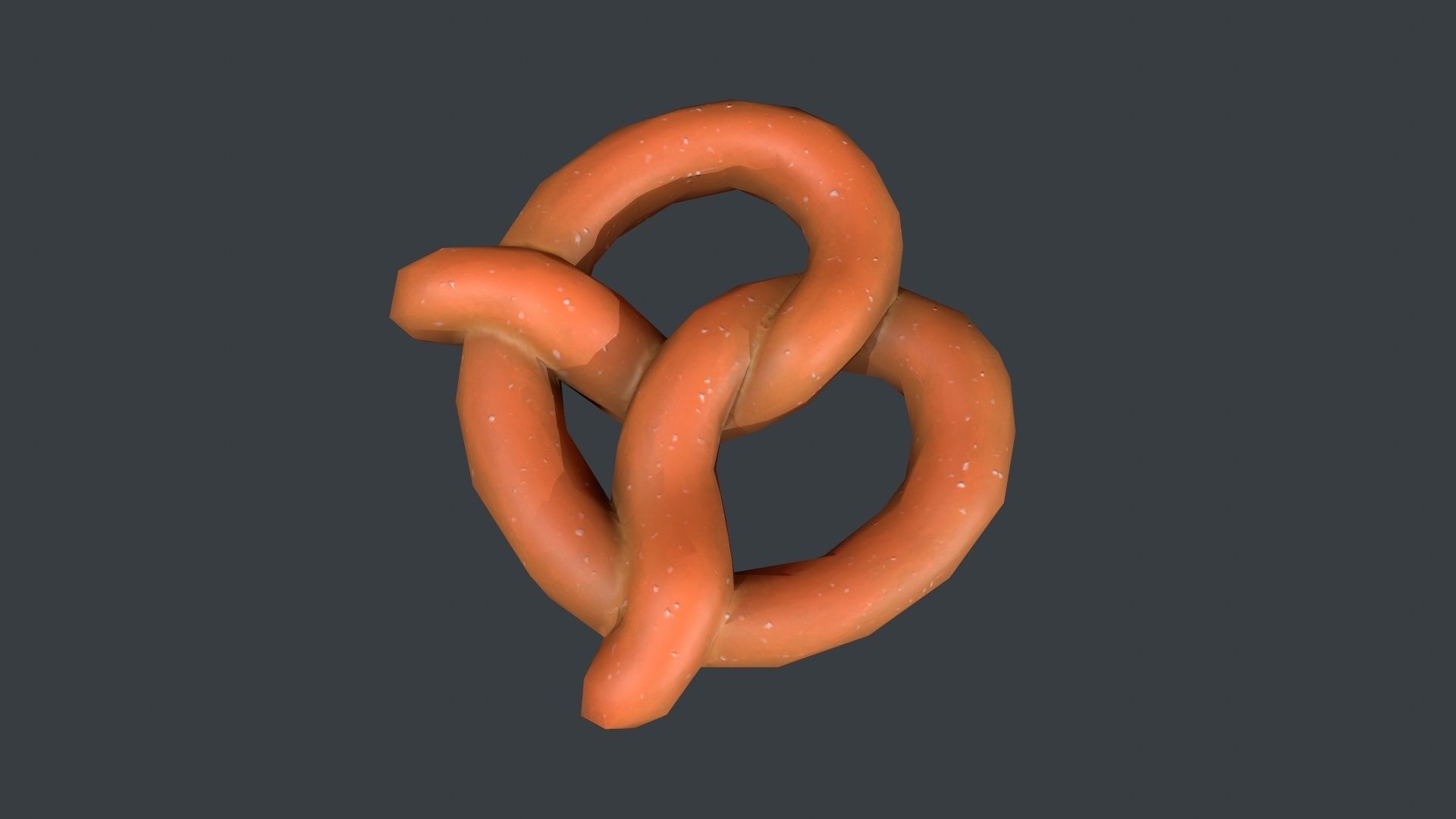 Low Poly Pretzel Low-poly 3D model_6