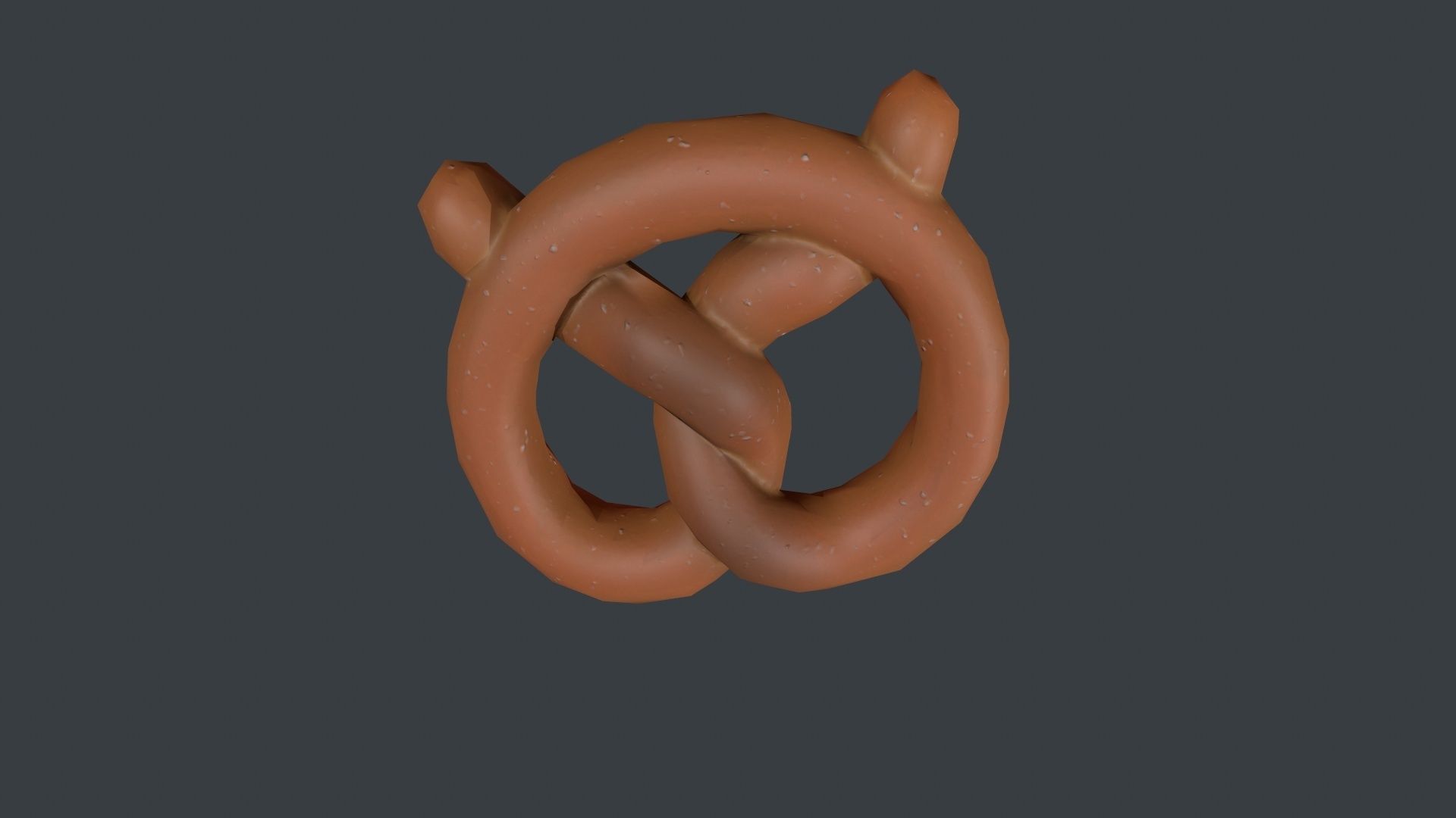 Low Poly Pretzel Low-poly 3D model_13