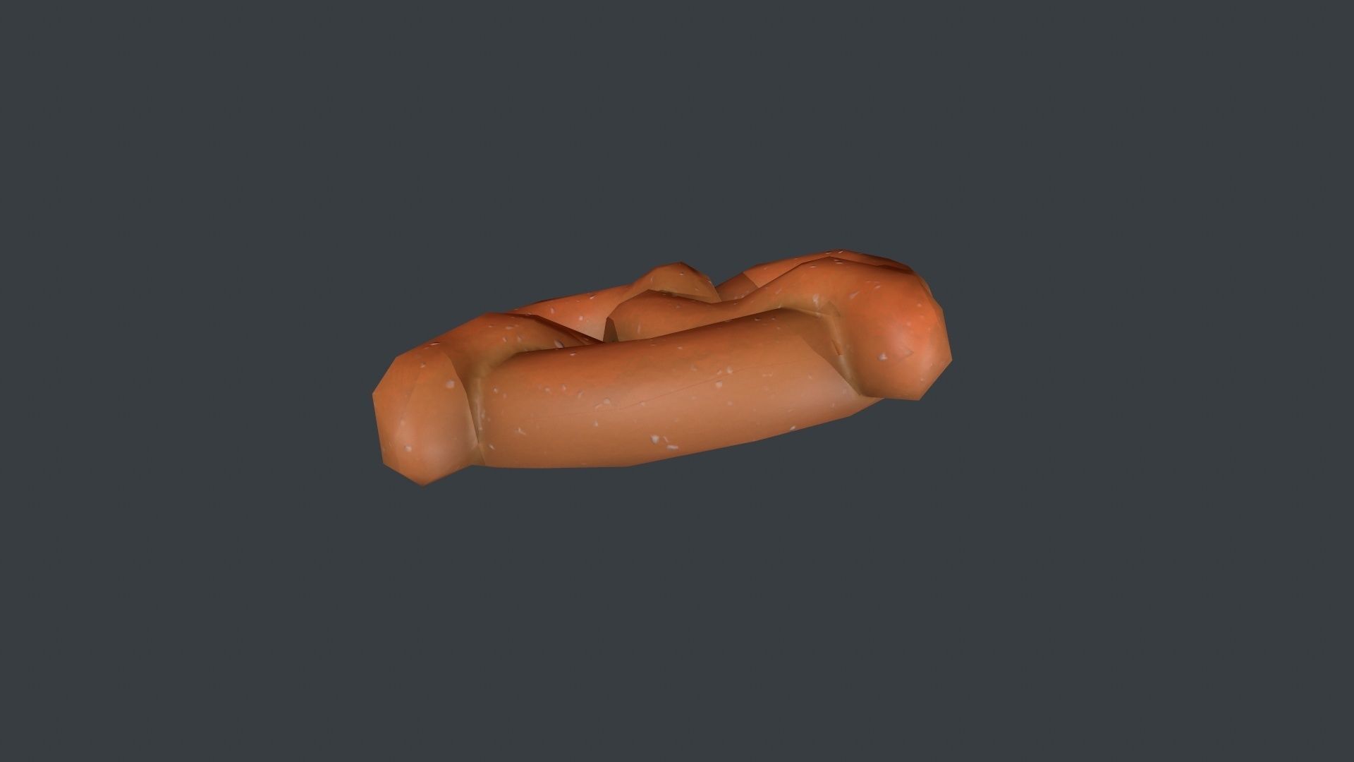 Low Poly Pretzel Low-poly 3D model_12