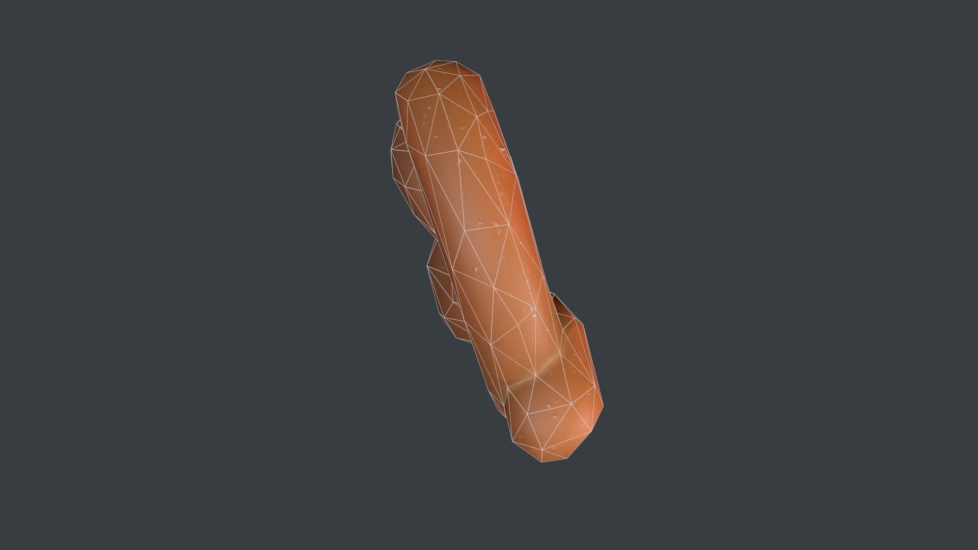 Low Poly Pretzel Low-poly 3D model_20