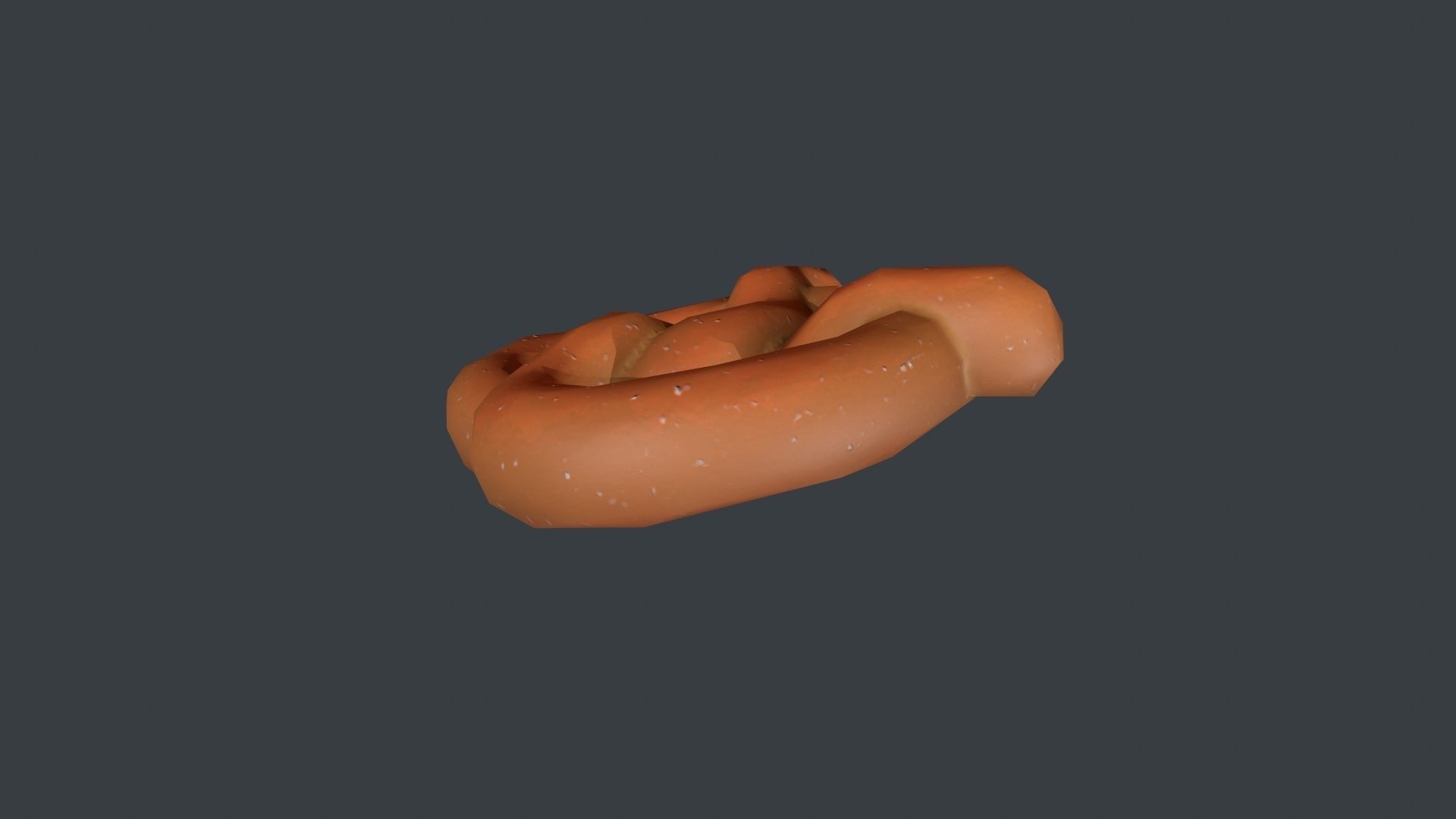 Low Poly Pretzel Low-poly 3D model_8