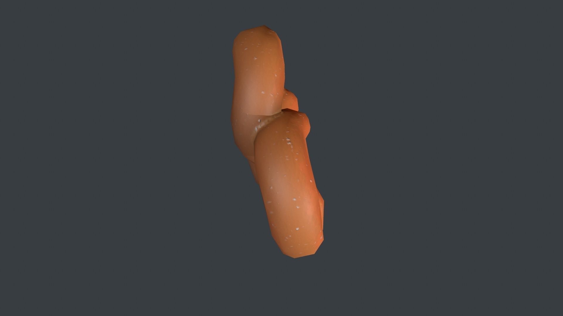Low Poly Pretzel Low-poly 3D model_17