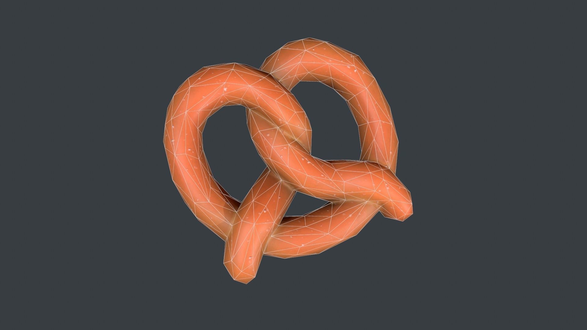 Low Poly Pretzel Low-poly 3D model_19