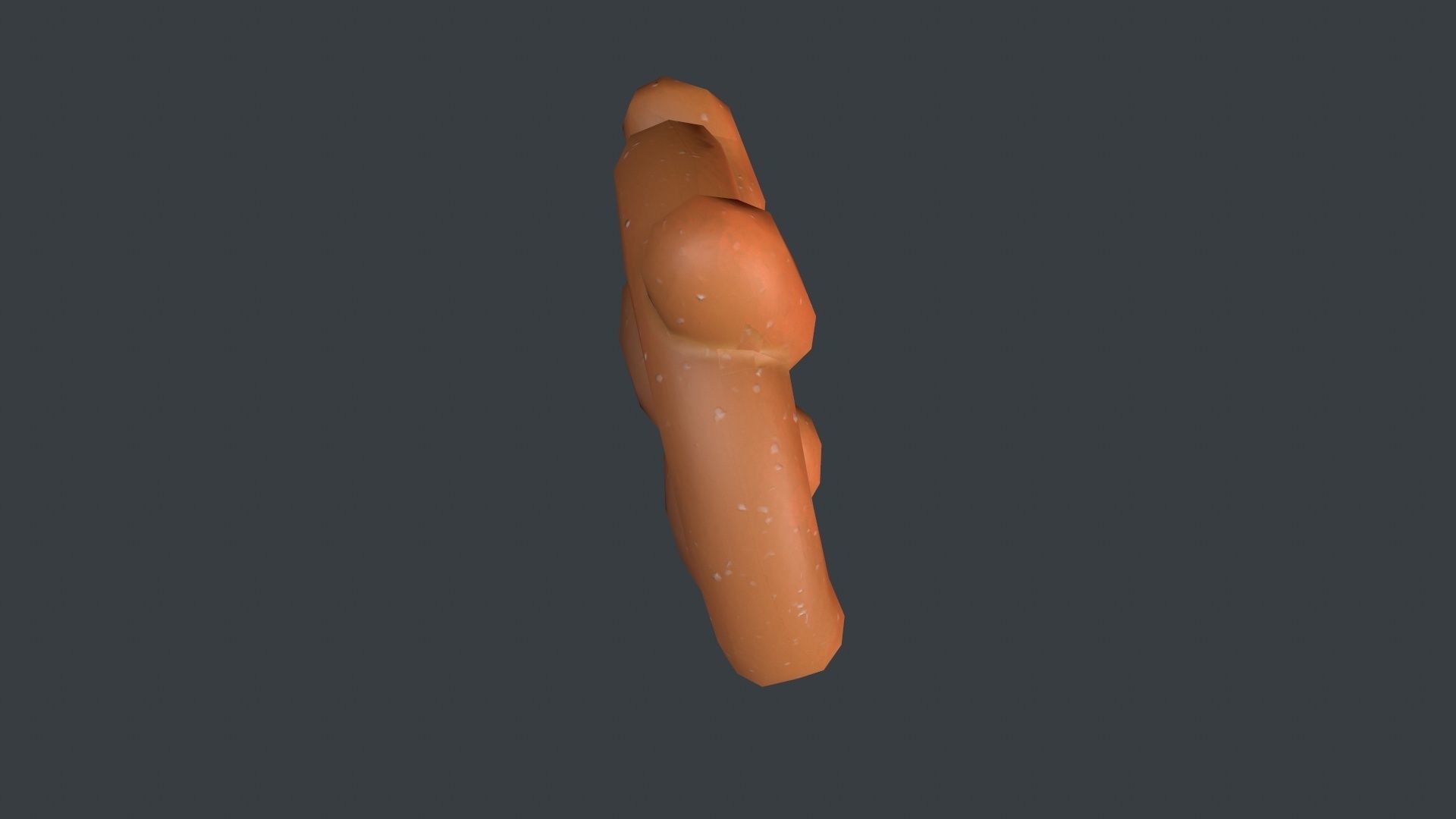 Low Poly Pretzel Low-poly 3D model_16