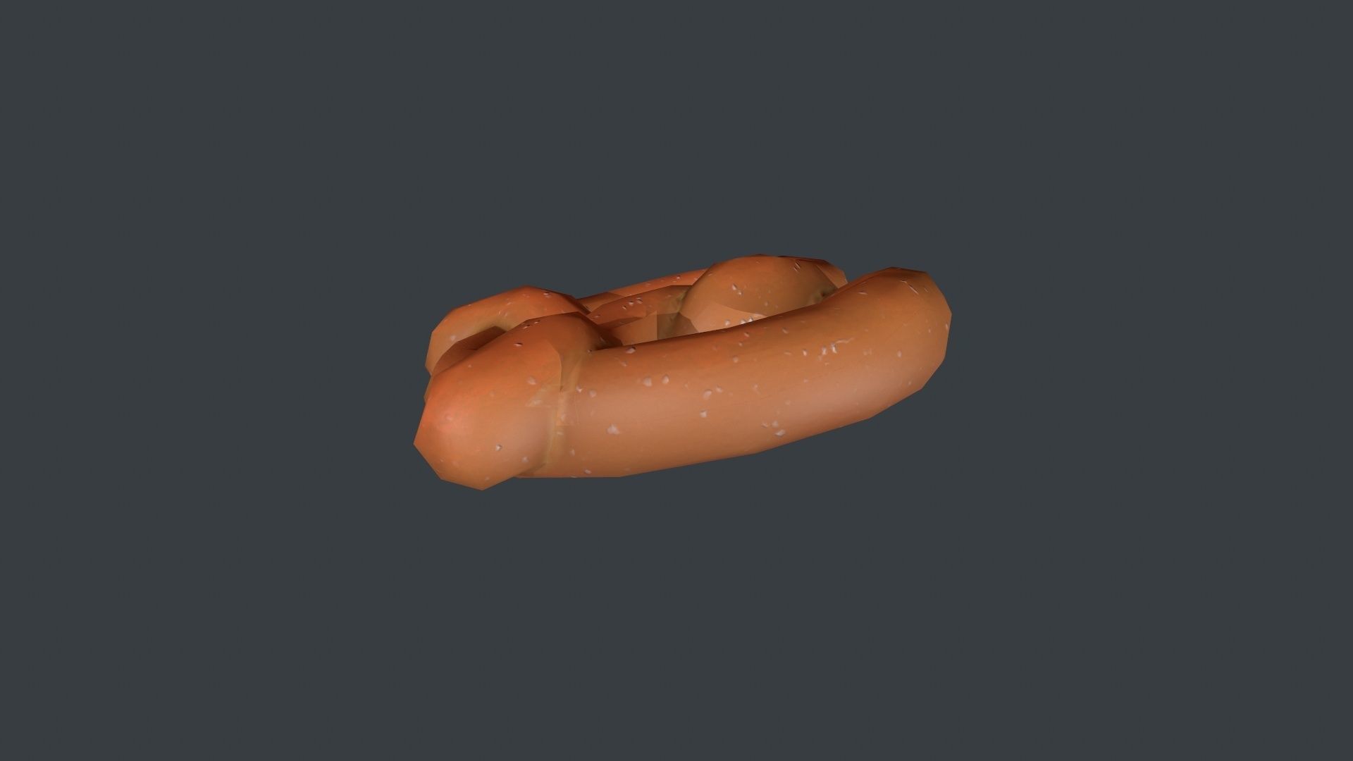 Low Poly Pretzel Low-poly 3D model_11
