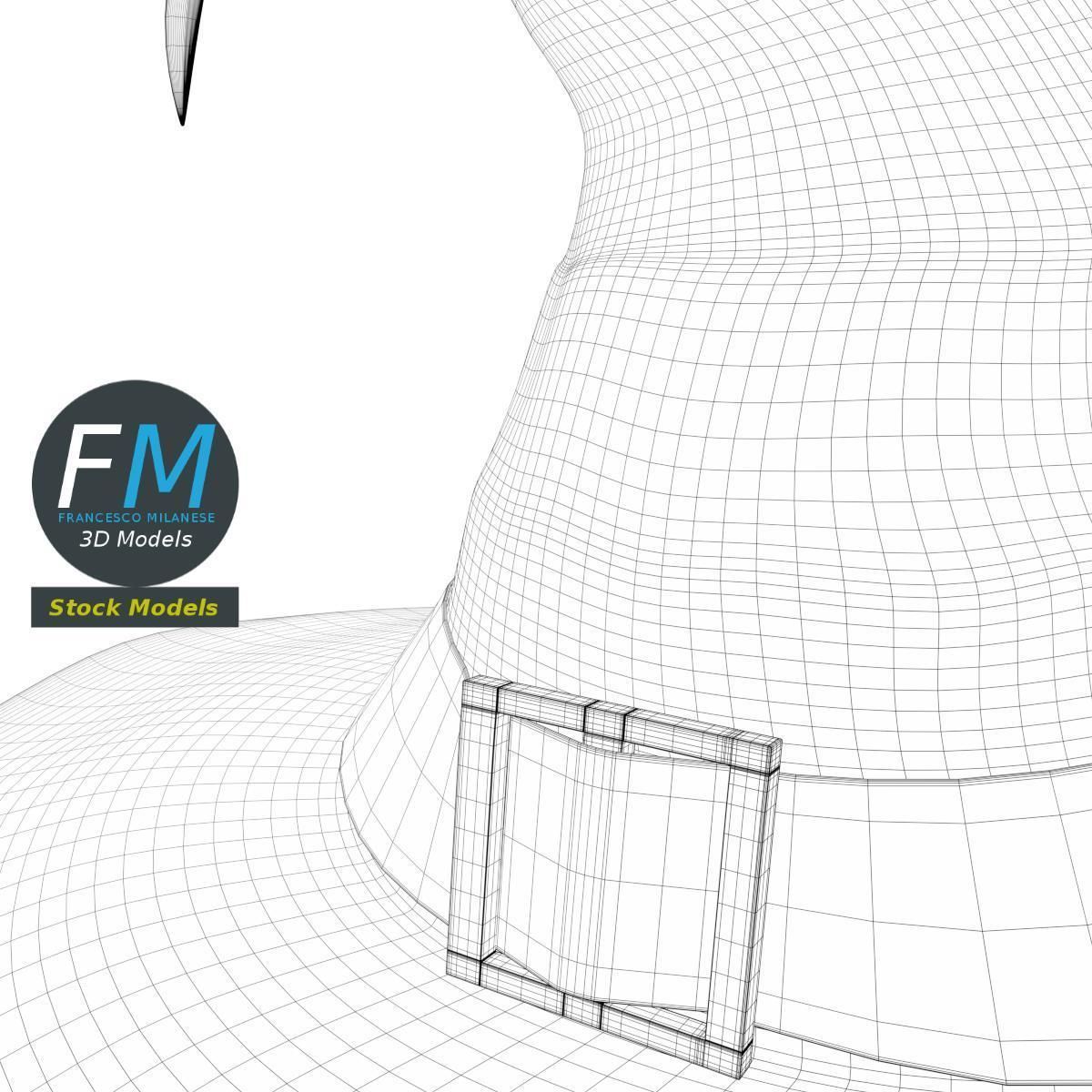Witch hat 3D model_8