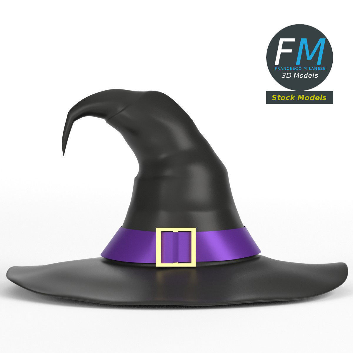 Witch hat 3D model_3