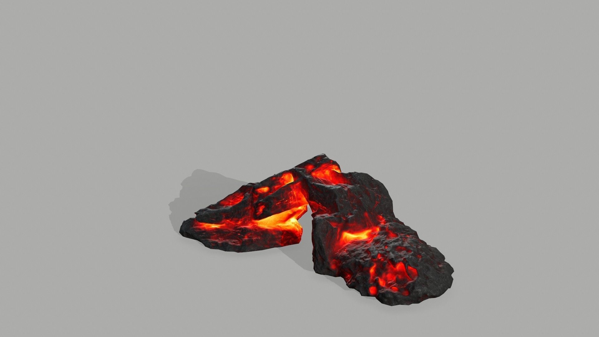 Rock set volcano Low-poly 3D model_20