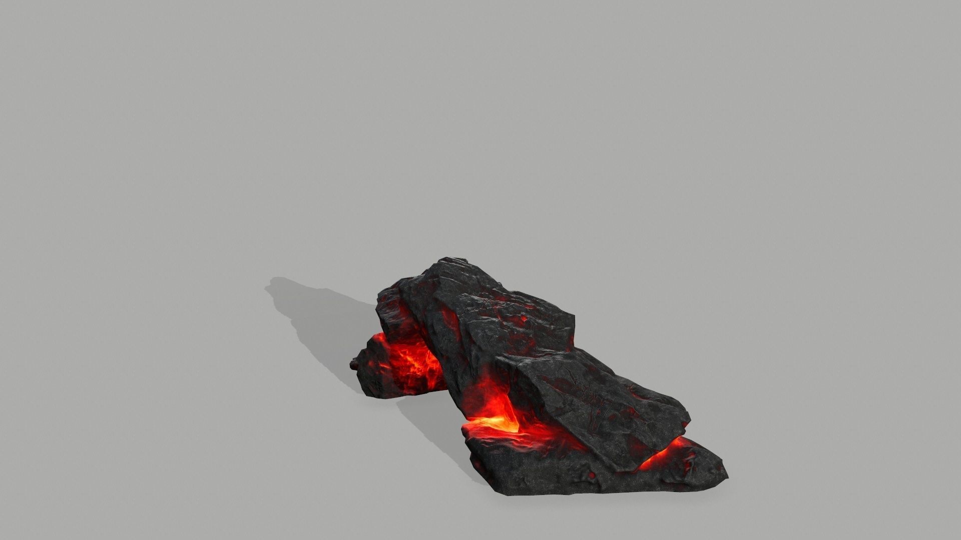 Rock set volcano Low-poly 3D model_14