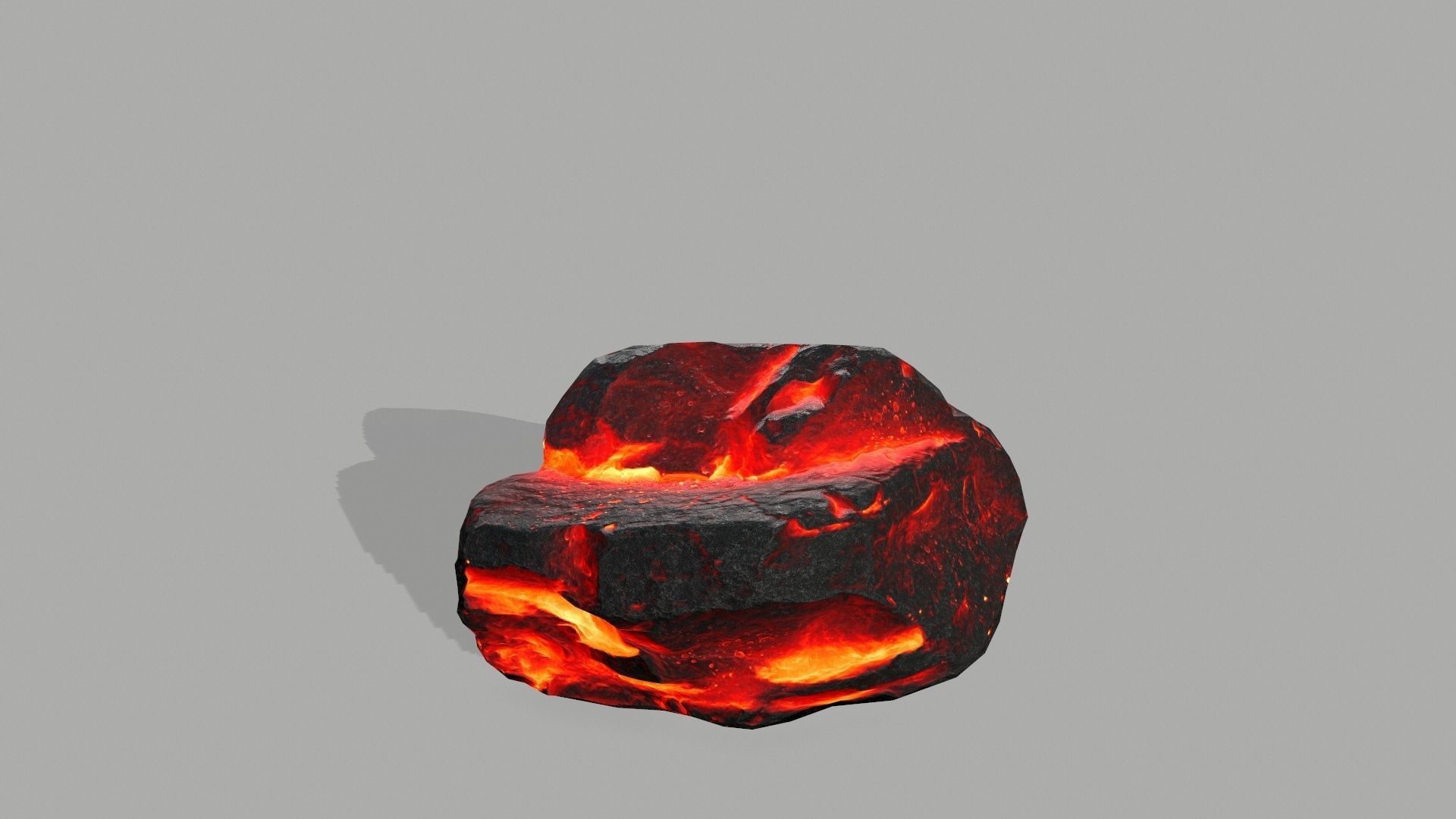 Rock set volcano Low-poly 3D model_23