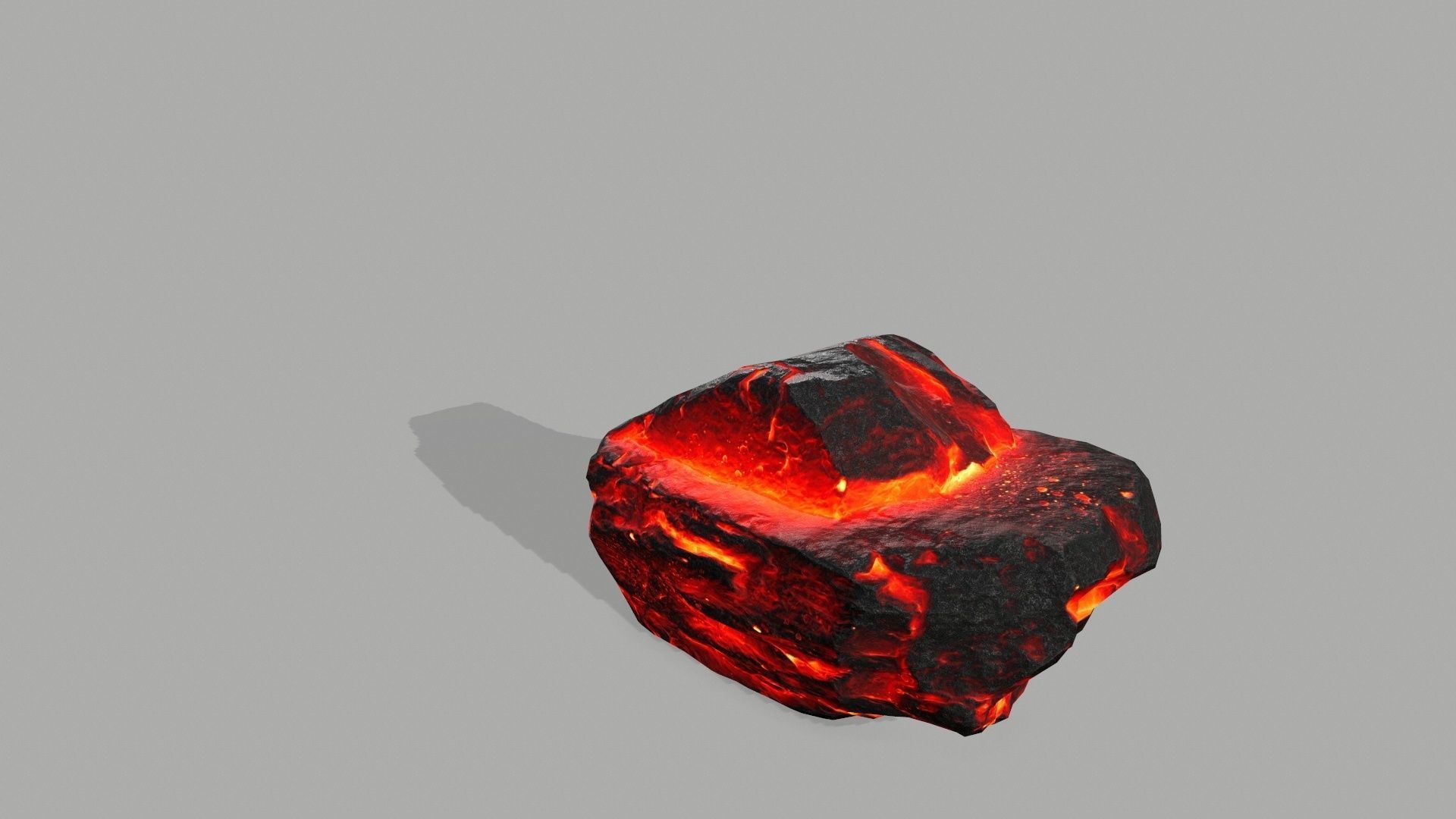 Rock set volcano Low-poly 3D model_24
