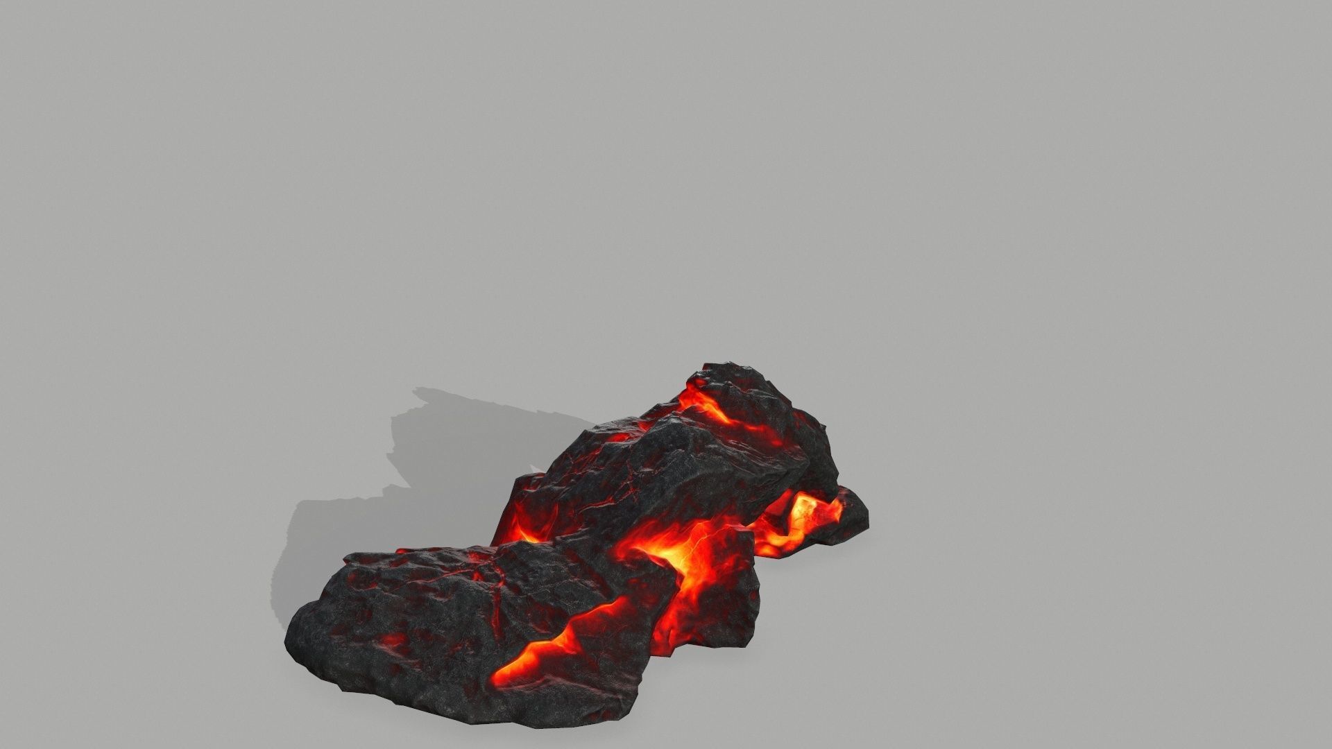 Rock set volcano Low-poly 3D model_17