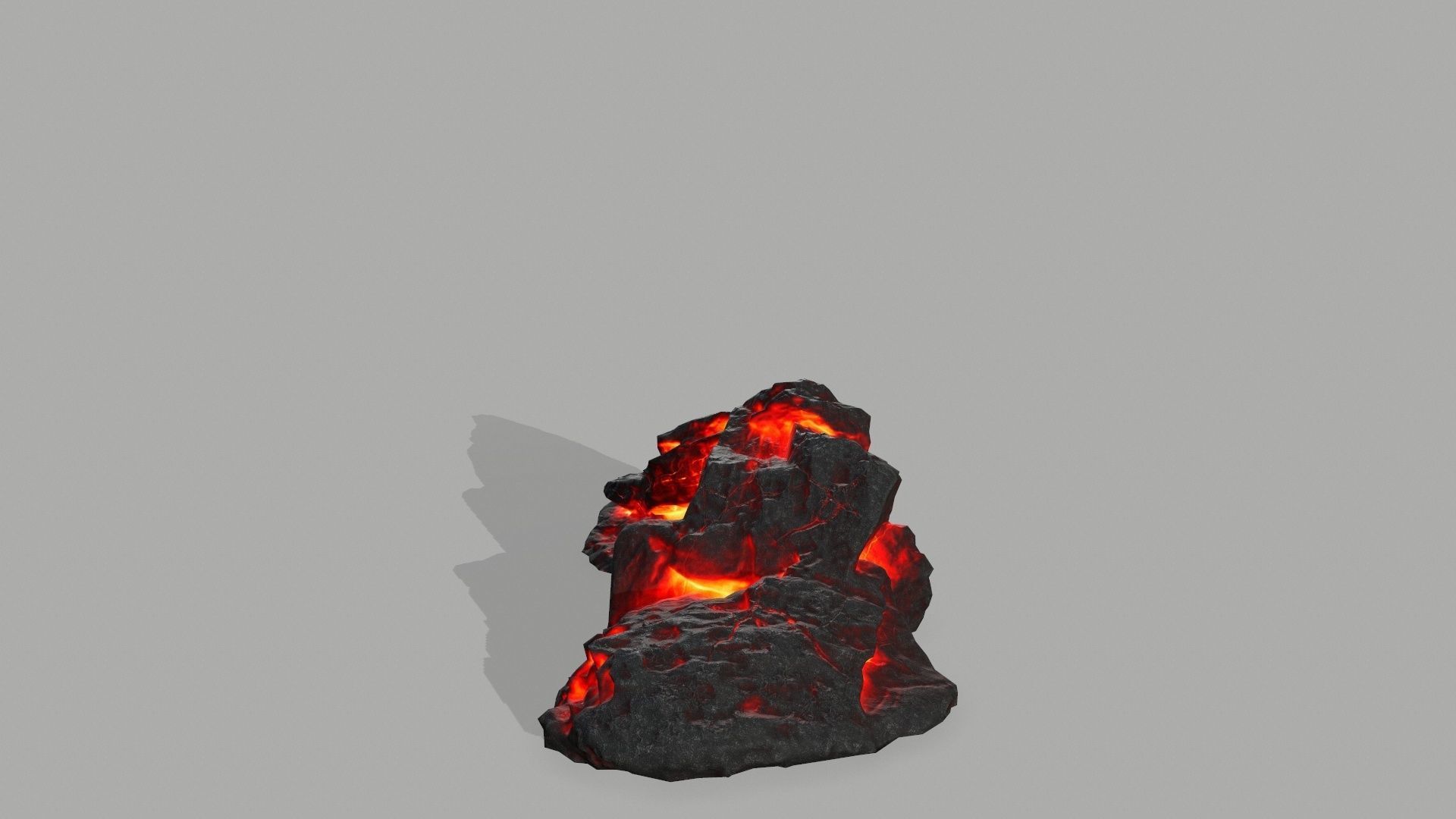 Rock set volcano Low-poly 3D model_18