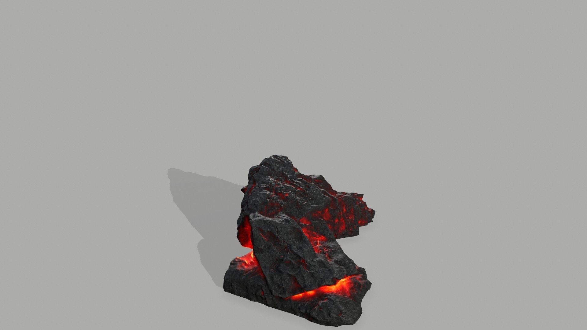 Rock set volcano Low-poly 3D model_13