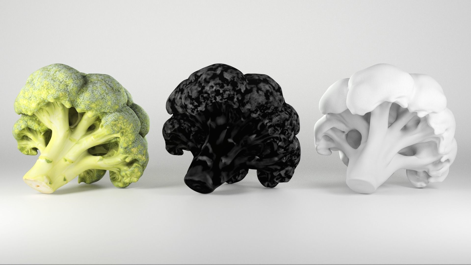 Cob of broccoli 27 Low-poly 3D model_4