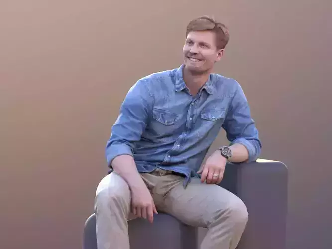 Andrew 10393 - Sitting Casual Man