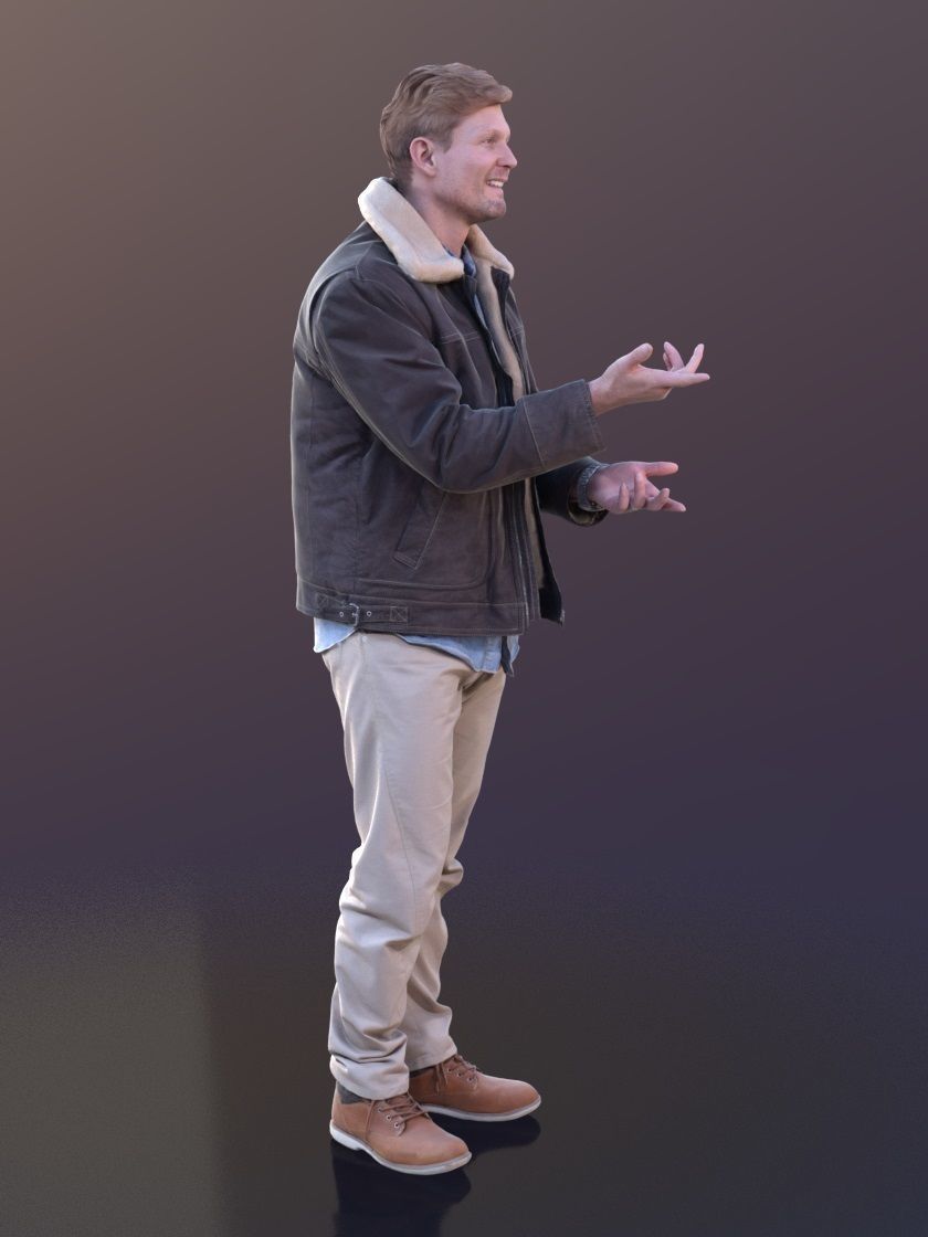 Andrew 10391 - Talking Casual Man Low-poly 3D model_2