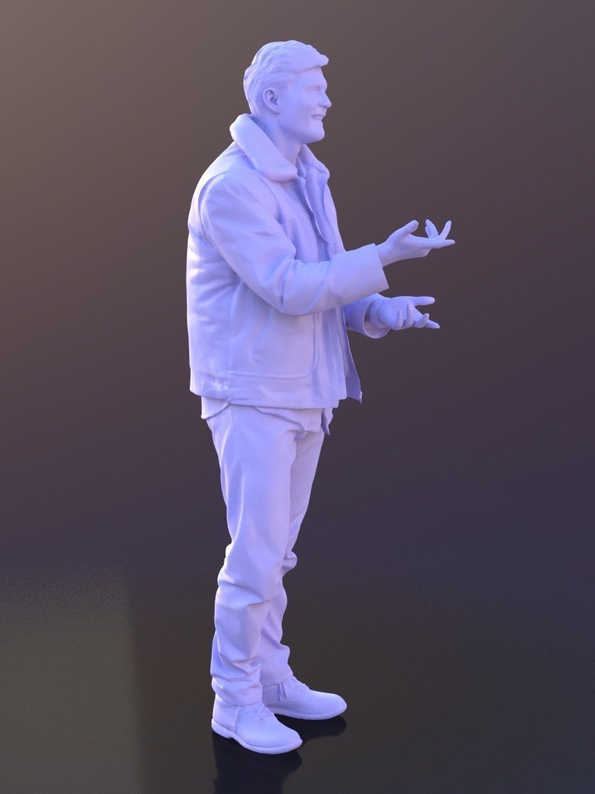 Andrew 10391 - Talking Casual Man Low-poly 3D model_4
