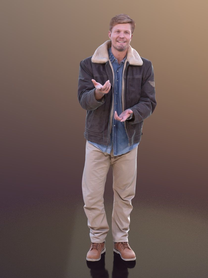 Andrew 10391 - Talking Casual Man Low-poly 3D model_1