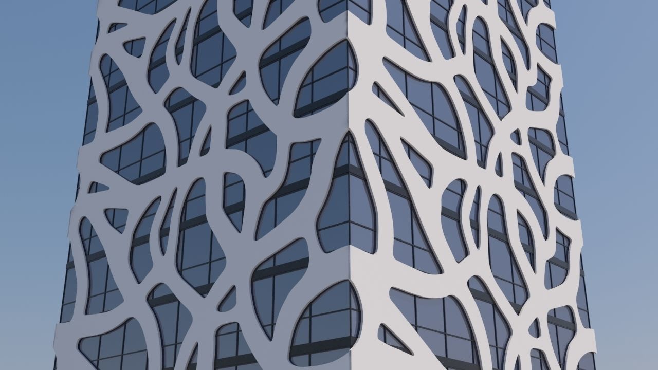 Modern Building Exterior Skyscraper 3 3D model_4