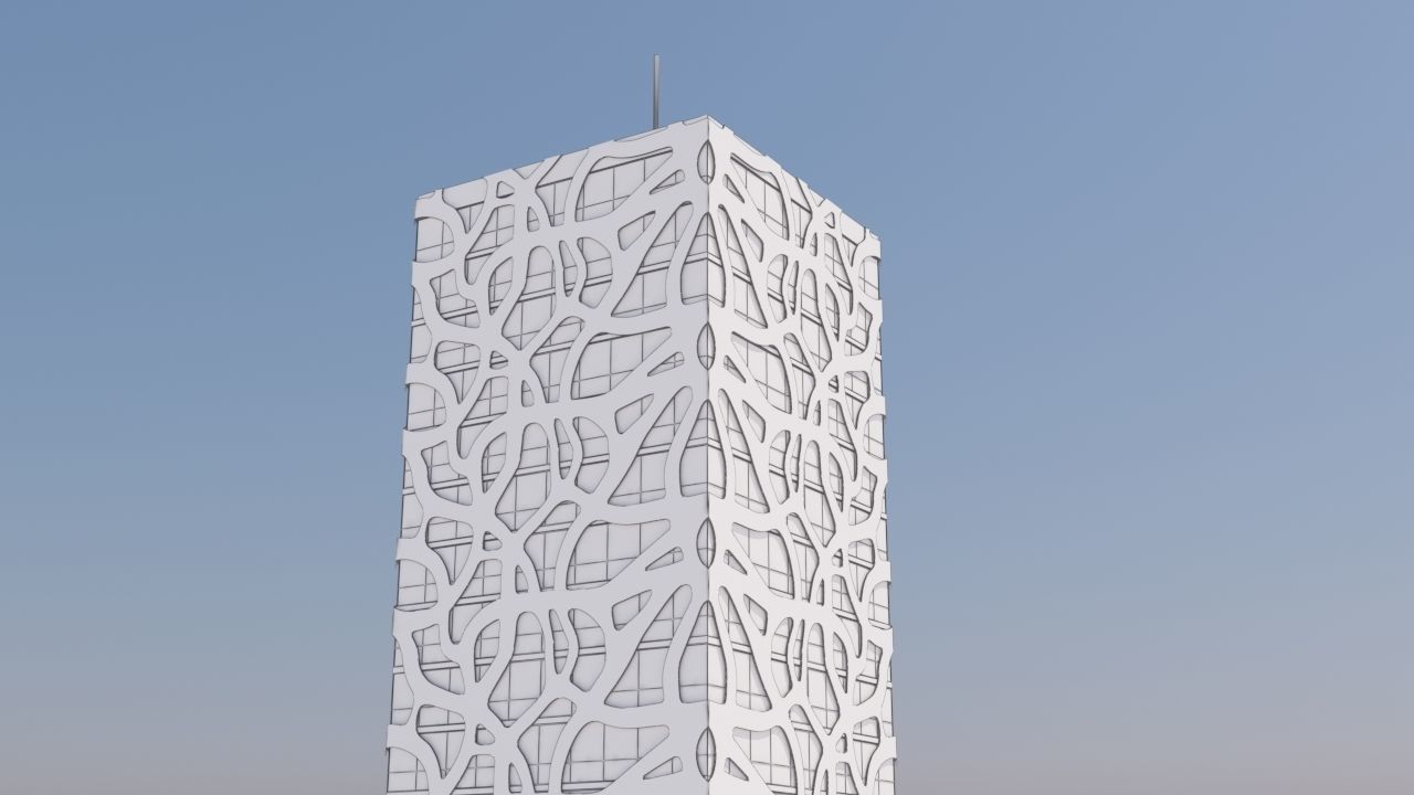 Modern Building Exterior Skyscraper 3 3D model_7