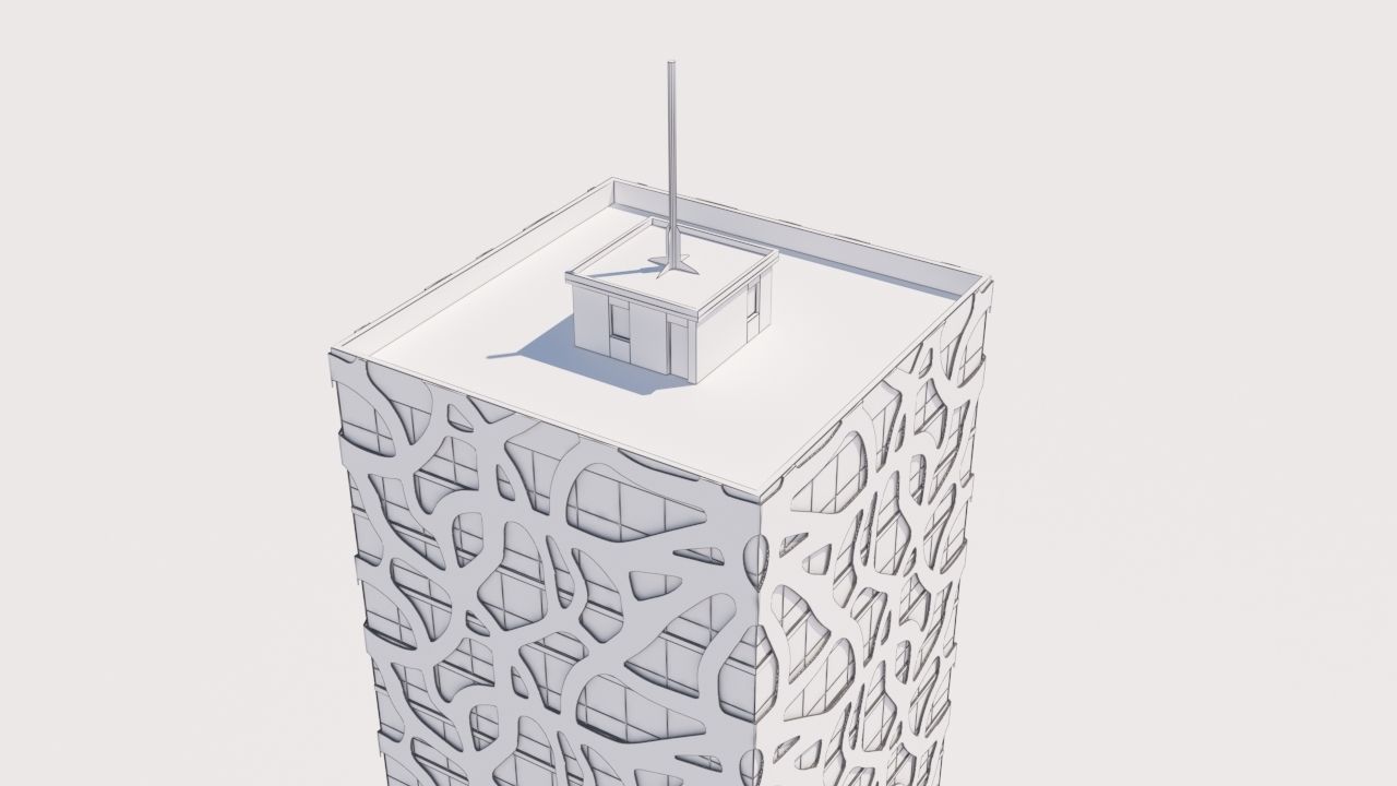 Modern Building Exterior Skyscraper 3 3D model_5