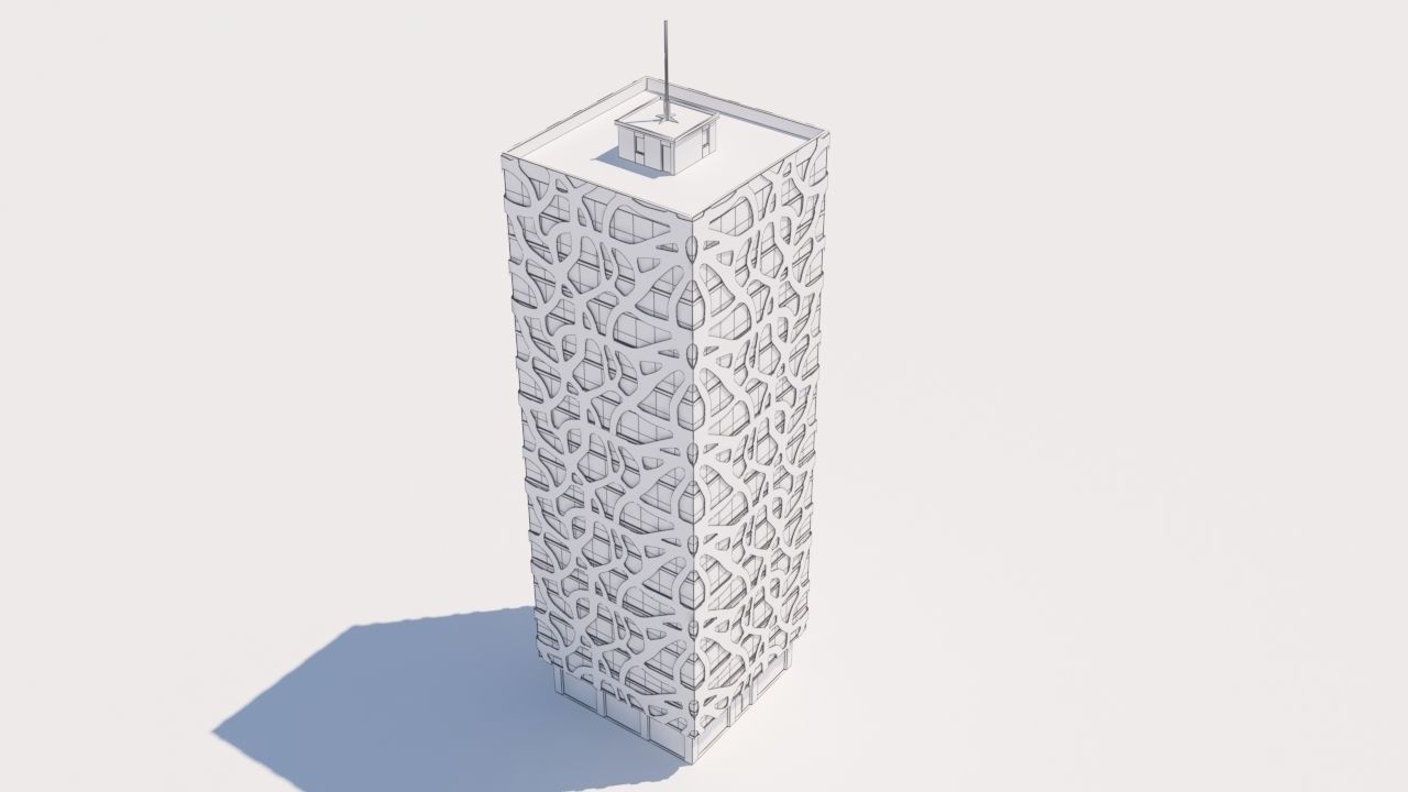 Modern Building Exterior Skyscraper 3 3D model_6