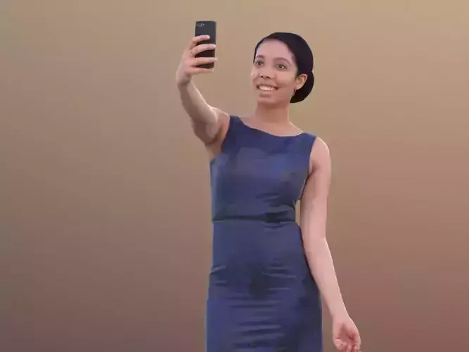 Yanelle 10379 - Selfie Elegant Woman Low-poly 3D model