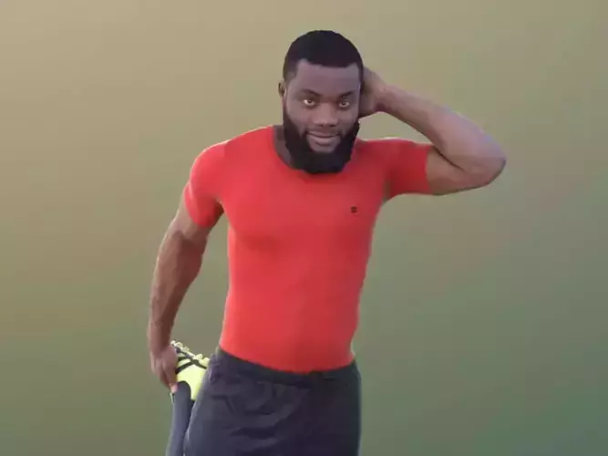 Gabriel 10374 - Stretching Soccer Man Low-poly 3D model Gabriel 10374 - Stretching Soccer Man Low-poly 3D model