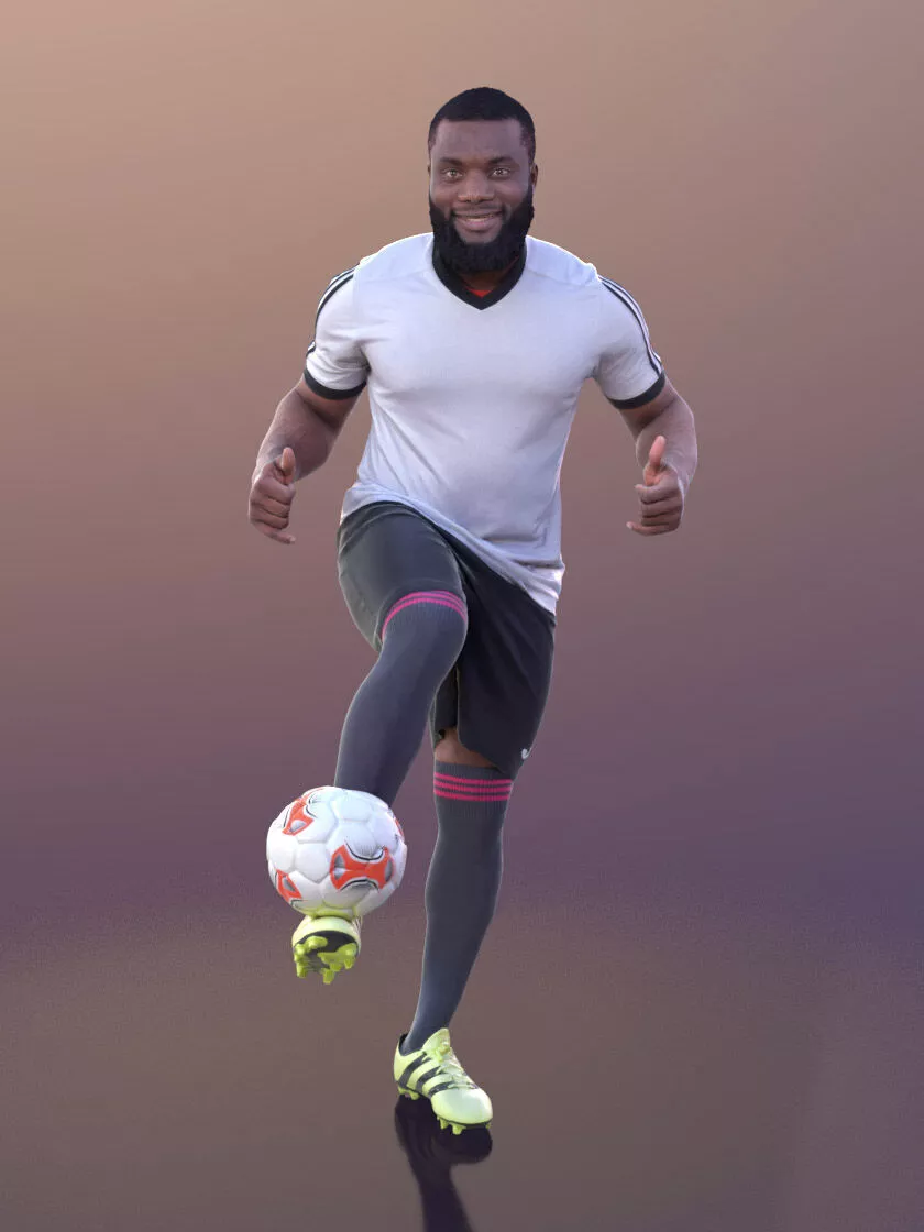 Gabriel 10372 - Soccer Man Low-poly 3D model