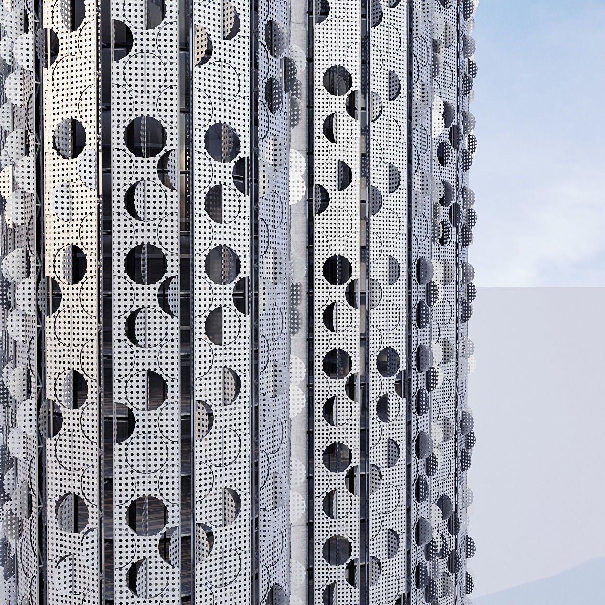 Futuristic building 9 3D model_2