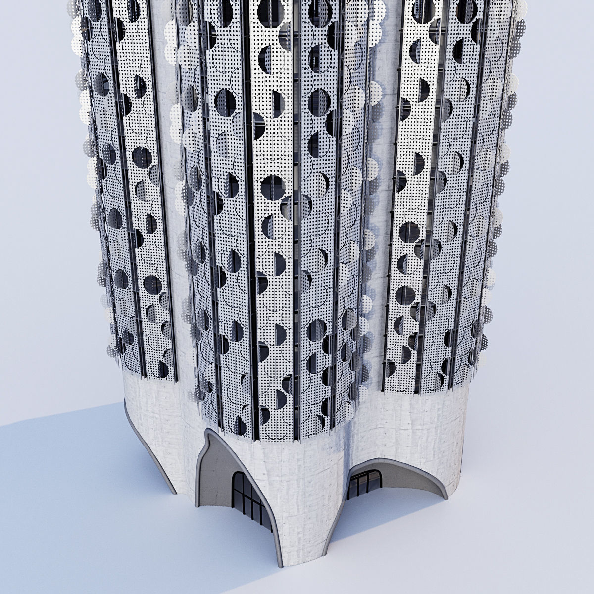 Futuristic building 9 3D model_3