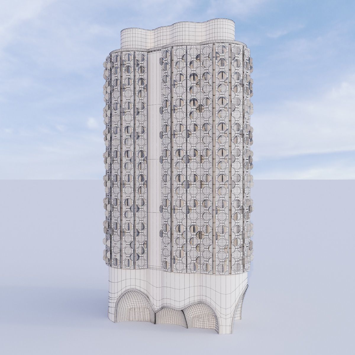 Futuristic building 9 3D model_7