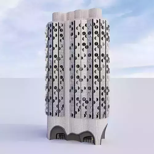 Futuristic building 9 3D model